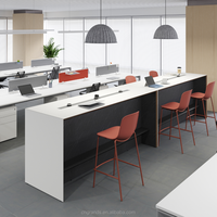 Comptoir de bar en bois de style industriel personnalisable, moderne, durable, écologique, pour usage commercial, réception de sous-sol pour café