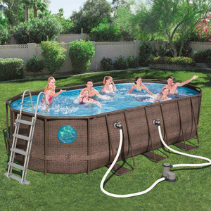 Más Popular <span class=keywords><strong>Power</strong></span> <span class=keywords><strong>Steel</strong></span> Frame Pool Set <span class=keywords><strong>Piscina</strong></span> Piscinas portátiles al aire libre <span class=keywords><strong>Piscina</strong></span> grande sobre el suelo - Product Image 2