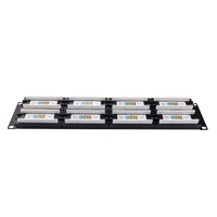 Panneau de brassage de câblage structuré Gigabit 19 pouces 2U pour montage en rack, 48 ports Cat6 UTP RJ45 110 IDC, en acier laminé à froid, certifié CE RoHS
