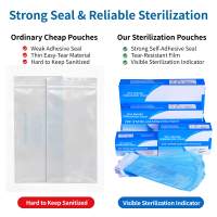 Offre Spéciale : Sachets de Stérilisation Médicale Auto-scellants pour Autoclave, Idéaux pour Outils de Manucure et Cliniques Dentaires