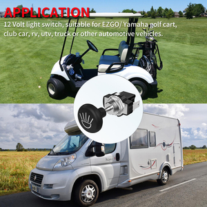 Daiertek Golf Cart Chuyển Đổi 12 Volt Đầu Chuyển Đổi Ánh Sáng Phổ Đẩy Kéo Chuyển Đổi Với Nút Lớn Cho Golf Cart Xe - Product Image 6