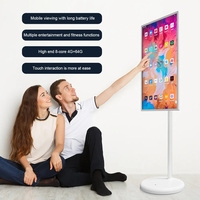 32-Zoll Tragbarer Smart LCD-Kiosk mit LED-Hintergrundbeleuchtung und Weißem Gehäuse für Hotel-Unterhaltung