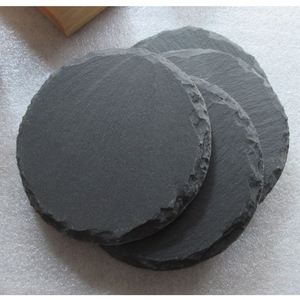 Custom Black <b>Coasters</b> Bulk Square Slate Stone Cup <b>Coaster</b> for <b>Drink</b> Bar Kitchen Wholesale - Product Image 3