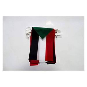 Promotional Sudan Sudanese Rectangle Custom String <b>Flag</b> Banner Fade Resistant Premium Quality for Decoration - Product Image 2