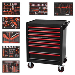 7-Ngăn Kéo Có Thể Khóa Thép Màu Đỏ 279Pcs Công Cụ Thiết Lập Nhiệm Vụ Nặng Nề Sắt Hộp Công Cụ Cho Tự Động Sửa Chữa Hội Thảo OEM/ OBM - Product Image 4