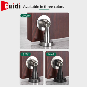 Butée de <span class=keywords><strong>porte</strong></span> magnétique puissante en acier inoxydable, fixation murale ou au sol pour salle de bain, installation facile <span class=keywords><strong>sans</strong></span> perçage - Product Image 6