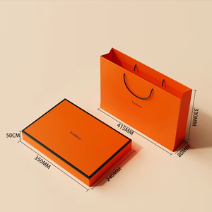Boîte d'emballage en carton recyclé écologique personnalisée avec couvercle supérieur et inférieur laminé brillant pour vêtements, chaussettes, présentation de cadeaux - Product Image 3