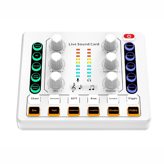 Microphone Sound Board M8 Audio Recording Mixers Dj Mixer Board Professional Audio Mixer Sound Card for Live Streaming Gaming