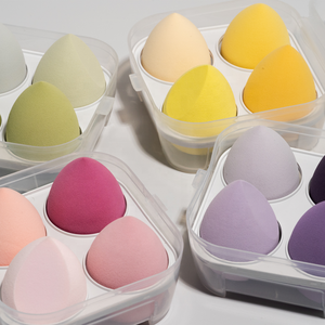 4-Piece Multi-Colored <strong>Makeup</strong> <strong>Sponge</strong> Blender Set with Case and <strong>Holder</strong> Blending <strong>Sponges</strong> for Liquid Cream and Powder <strong>Makeup</strong> - Product Image 6