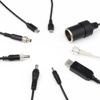 Kabel pengisi daya adaptor usb, kabel daya 5v ke 12v 2a Usb ke Dc 35135 male, kabel daya 5v ke 12v Dc