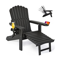 Chaise longue pliante d'extérieur, 5 positions inclinables, porte-gobelet, emplacement pour téléphone, résistante aux intempéries, capacité 400 lbs, pour plage et terrasse