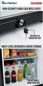 Mini-réfrigérateur compact pour bureau et maison avec étagères réglables et fonctionnement silencieux pour bière, soda et eau - Product Image 6