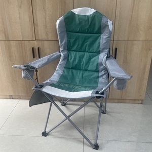 Silla de Camping Plegable Reclinable Acolchada de Primera Calidad con Respaldo Alto y Rayas para Exteriores - Product Image 1