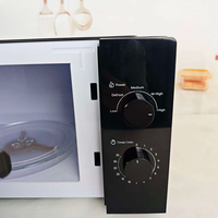 Four à micro-ondes en acier inoxydable à affichage numérique de 20 L, commande tactile en verre, utilisation sur plan de travail, classe d'efficacité énergétique