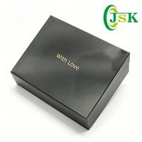 Scatola Regalo Rigida Personalizzata a Forma di Libro Nero con Logo, Linguetta di Apertura e Chiusura Magnetica, Confezione di Lusso in Cartone per Regali