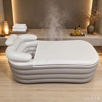Baignoire gonflable portable pour adultes, PVC écologique épais, utilisation en extérieur, bain de glace, pliable, pompe manuelle