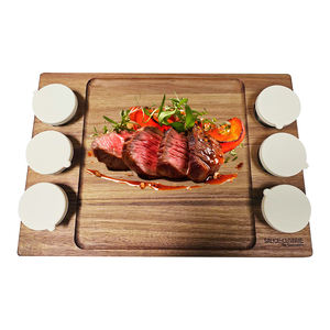 Planche de service de charcuterie de bloc de boucher d'acacia d'apéritifs ottomans meilleur en bois avec la tasse - Product Image 5