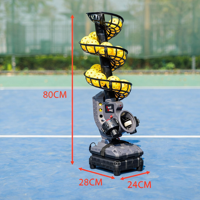 Lanceur de balles de pickleball automatique professionnel 3802PBH, batterie au lithium, hauteur et direction de rotation réglables pour l'entraînement solo