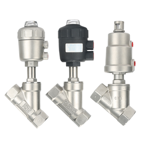 Schweiß klemm gewinde Edelstahl Pneumatisches Winkels itz ventil Dn25 Pn16 Sanitär Y Typ rechtwinkliges Sitz ventil - Product Image 1