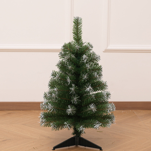 New Arrival Pointed-Tip White Flocked PVC <b>Tabletop</b> Christmas <b>Tree</b>, Xmas Decoration for Living Room & Bedroom - Product Image 2