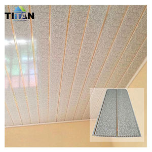 Plafonds en bois ignifuges, imperméables, blancs, lambris en PVC, panneau de <span class=keywords><strong>plafond</strong></span> en PVC, panneau mural en PVC, <span class=keywords><strong>plafond</strong></span> - Product Image 1