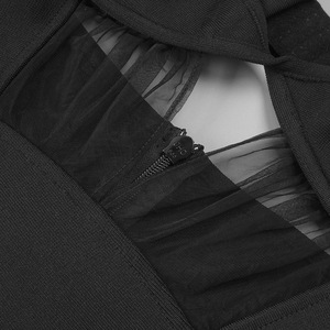 Nuovo <span class=keywords><strong>vestito</strong></span> <span class=keywords><strong>nero</strong></span> a <span class=keywords><strong>maglia</strong></span> a fascia per le donne, cinghie incrociate, pendolarismo dimagrante, appuntamenti, banchetti, abiti lunghi aderenti - Product Image 6