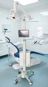 เฟอร์นิเจอร์โรงพยาบาลราคาประหยัด รถเข็นแพทย์เคลื่อนที่ พร้อมที่ยึดจอภาพเดี่ยว ที่วางกล้อง ลิ้นชัก ถาดใส่กระดาษ แท่นวางเครื่องพิมพ์ รุ่น Meden M6 - Product Image 2