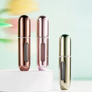 Refillable du lịch nhôm 5ml Parfum phun Atomizer chai nước hoa nhà máy trực tiếp bán buôn mini dễ thương Màn hình mỹ phẩm in ấn