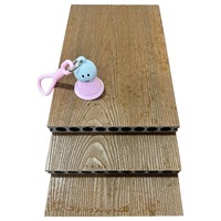 Revêtement de terrasse extérieur moderne en WPC co-extrudé, emboîtable, pour patio et piscine, étanche, finition grain de bois, garantie 5 ans