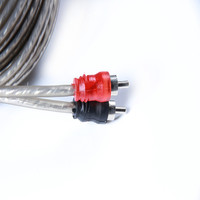 Câble d'amplificateur Audio de voiture en cuivre pur 5m 2Rca à 2Rca paire torsadée PVC veste câble de haut-parleur d'alimentation vidéo pour système Audio de voiture