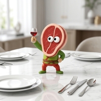 Figurine d'action personnalisée en PVC en forme de steak, jouet d'art créatif de collection, cadeau promotionnel, souvenir de fête, décoration