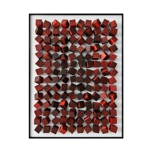 Arte Murale Moderna di Lusso su Misura, Dipinto Decorativo 3D con Texture Astratta e Blocchi di Colore in Legno per Hotel - Product Image 6