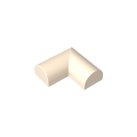 [Gobricks]GDS-90339 Blocs de construction en plastique ABS à l'échelle 1:8, pièce 79757, brique courbée 2x2x2/3 double, d'angle, sans goujons