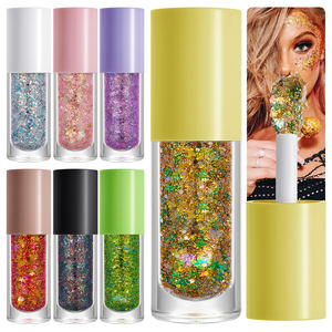 Gel pailleté en vrac à base de perles et de diamants, pigment lumineux, non toxique, pour <span class=keywords><strong>cheveux</strong></span>, corps et yeux - Product Image 1