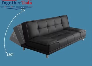 Sofá Cama Moderno de Piel Sintética con Almacenamiento, Sofá Convertible para Apartamento, Sala de Estar o Habitación de Invitados, Venta al Por Mayor - Product Image 3