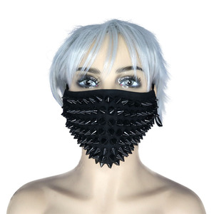 Máscara Facial <span class=keywords><strong>de</strong></span> Halloween con Púas, Estilo Punk, <span class=keywords><strong>de</strong></span> <span class=keywords><strong>Tela</strong></span> <span class=keywords><strong>de</strong></span> Algodón con Tachuelas - Product Image 1