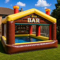Structure gonflable pour adultes avec bar gonflable, qualité commerciale robuste pour les festivals de musique
