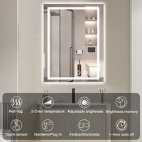 Haut-parleur WiFi LED rectangulaire sans cadre, multifonction, électrique, à intensité variable, étanche IP66, avec écran tactile, pour hôtels modernes