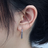 Joyería Fina de Moissanita para Mujer, Perlas Coreanas, Set de Aros, Pendientes de Diamantes, Pendientes de Oro de Diseño, Pendientes Colgantes de Moda con Circones