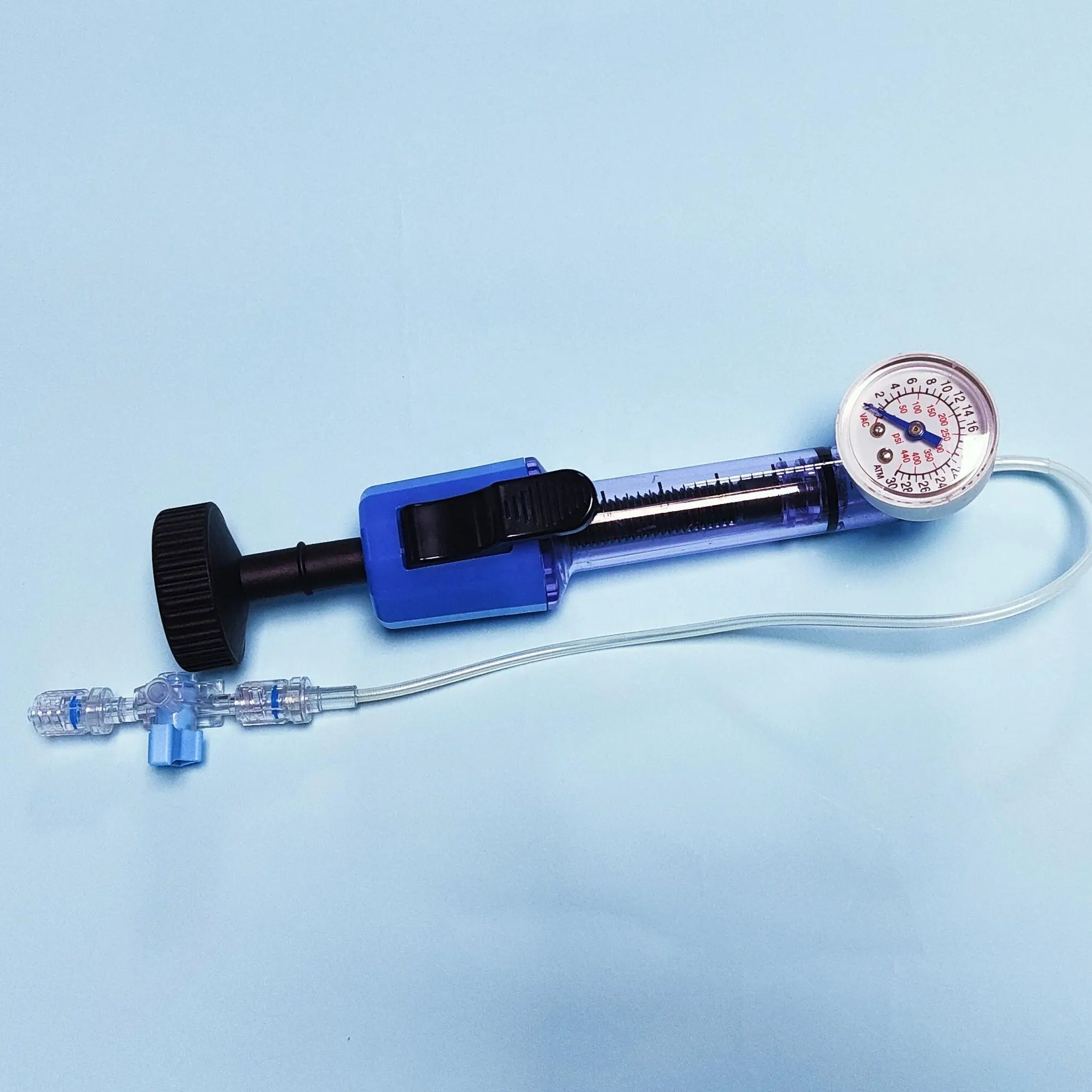 Tianck Medical manufacturer inflator with Y connector 30atm 40atm balloon inflation device