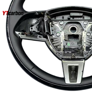 YTcarbon pour <span class=keywords><strong>XK</strong></span> <span class=keywords><strong>XK8</strong></span> X150 06+ Pièces automobiles Accessoires intérieurs de voiture Style vintage Volant en cuir et bois personnalisé - Product Image 5
