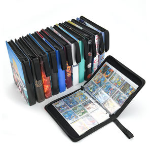 Logotipo personalizado 4 6 9 12 16 20 Clip de anillo recargable de bolsillo Hojas sueltas de cuero PU PP Trading <span class=keywords><strong>Card</strong></span> Folder Collection Binder Album - Product Image 1