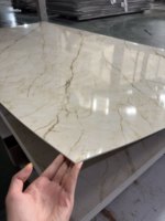 Panneau mural en PVC brillant UV avec feuille d'or, 3 mm, 1220*2440 mm, étanche, idéal pour les villas et les fonds de télévision – Direct Usine