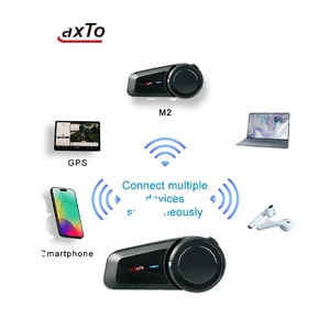<span class=keywords><strong>Intercomunicador</strong></span> <span class=keywords><strong>MAXTO</strong></span> para auriculares para cascos completos/medios de silicona resistente al agua, 12 horas de duración de la batería, modelo de llamada en tiempo Real para 6 personas - Product Image 1