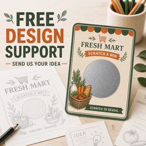 Cartes à gratter personnalisées sur mesure avec impression sérigraphique pour promotions en supermarché en carton - Product Image 4