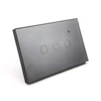 Interrupteur tactile standard américain Tuya 3 boutons tactiles google Alexa home Light wifi