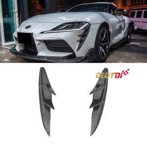 OTD Style Carbon Fiber Front Bumper Spat Canards Trims <b>Splitters</b> Fins Spoiler for Toyota Supra A90 2020 up Auto Tuning - Product Image 2