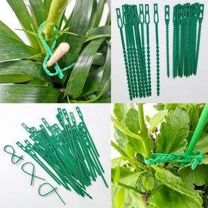 Attache de câble réglable en plastique pour plantes Attaches torsadées en plastique vert pour fournitures de jardin Cordes de reliure fixes pour vignes grimpantes - Product Image 6