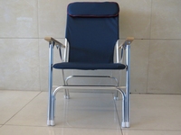 Caravan Premium Recliner Pliant Xl Inclinable Pliant Rembourré Marine Rembourré Aluminium Chaise Longue-Dossier Haut
