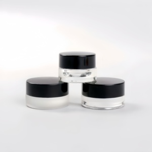 Petite bouteille d'échantillon 3G 5G Glaçage pot de cosmétiques <span class=keywords><strong>en</strong></span> verre à base épaisse avec couvercle à vis pot de crème pour les yeux scellé pour sérum de soin de la peau - Product Image 1